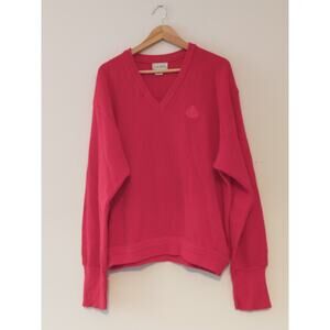 IZOD Men's Sweater Big and Tall 1X Red V-Neck Normcore